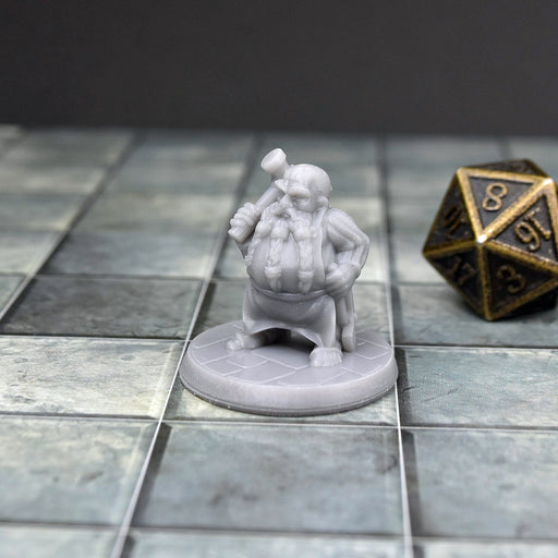 dnd miniature Dwarf Blacksmith for dungeons and slaying dragons in tabletop wargaming.-Miniature-Brite Minis- GriffonCo Shoppe