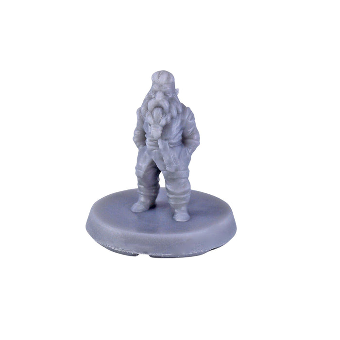 dnd miniature Dwarf Commoner resin dnd figures for tabletop wargaming-Miniature-EC3D- GriffonCo Shoppe