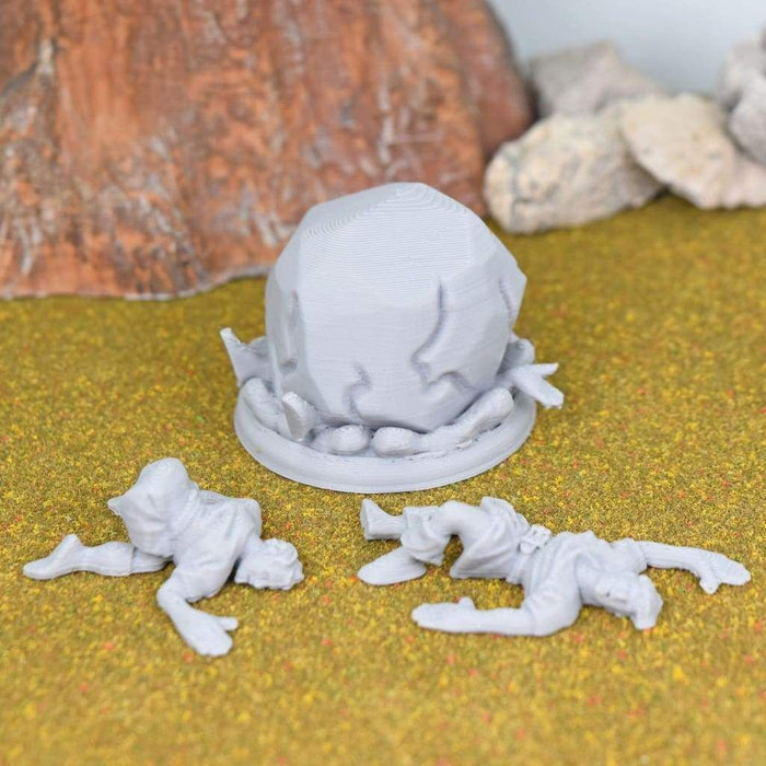 dnd miniature Giant Attack Casualties for dungeons and slaying dragons in tabletop wargaming.-Miniature-Valandar on Thingiverse- GriffonCo Shoppe