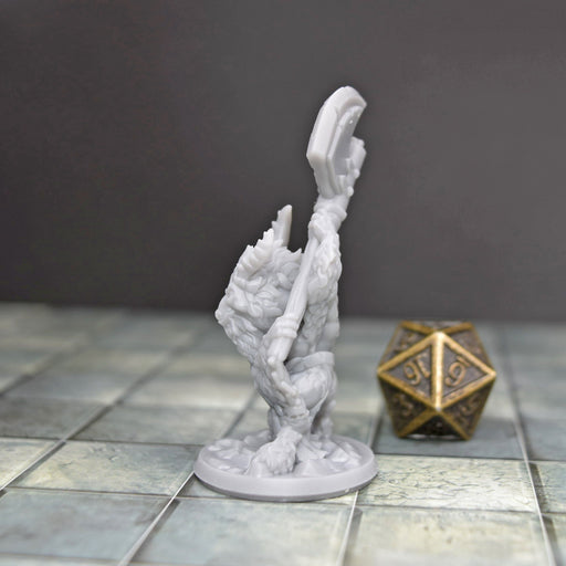 dnd miniature Goatman with Axe for dungeons and slaying dragons in tabletop wargaming.-Miniature-Arbiter- GriffonCo Shoppe