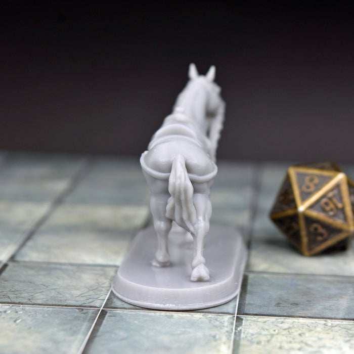 dnd miniature Horse for dungeons and slaying dragons in tabletop wargaming.-Miniature-Brite Minis- GriffonCo Shoppe