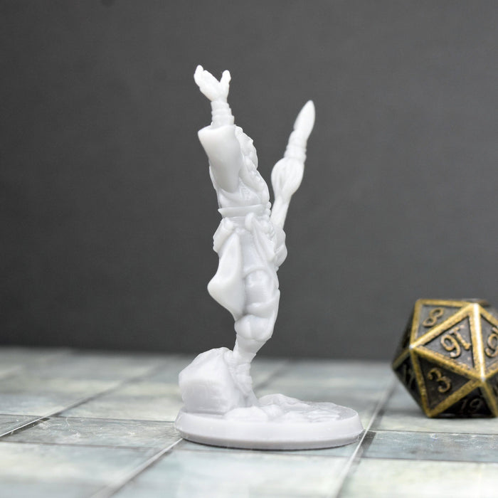 dnd miniature Human Monk with Spear for dungeons and slaying dragons in tabletop wargaming.-Miniature-Arbiter- GriffonCo Shoppe