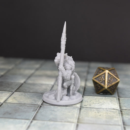 dnd miniature Hyenaman with Spear for dungeons and slaying dragons in tabletop wargaming.-Miniature-Arbiter- GriffonCo Shoppe