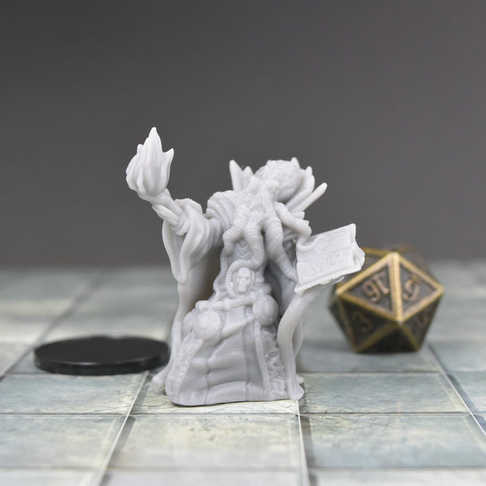 dnd miniature Illithid with Fire for dungeons and slaying dragons in tabletop wargaming.-Miniature-EC3D- GriffonCo Shoppe