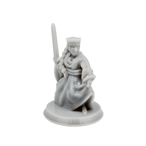 dnd miniature Maiden with Sword for dungeons and slaying dragons in tabletop wargaming.-Miniature-Brite Minis- GriffonCo Shoppe
