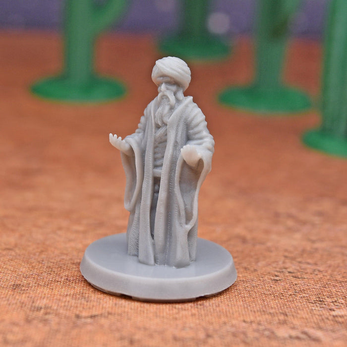 dnd miniature Old Wise Man for dungeons and slaying dragons in tabletop wargaming.-Miniature-EC3D- GriffonCo Shoppe
