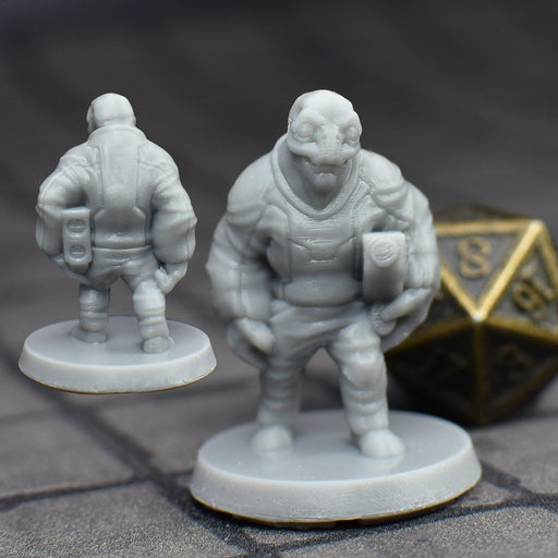 dnd miniature Sci-Fi Civilian Set for dungeons and slaying dragons in tabletop wargaming.-Miniature-EC3D- GriffonCo Shoppe