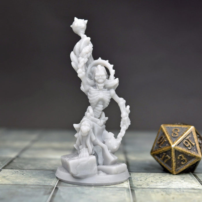 dnd miniature Skeleton Dual Chain Ball Striking for dungeons and slaying dragons in tabletop wargaming.-Miniature-Arbiter- GriffonCo Shoppe