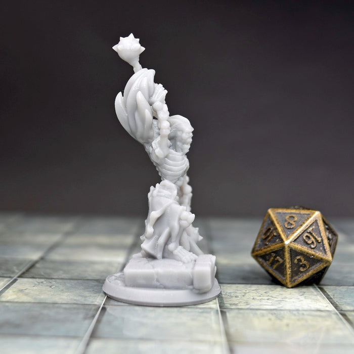 dnd miniature Skeleton Dual Chain Ball Striking for dungeons and slaying dragons in tabletop wargaming.-Miniature-Arbiter- GriffonCo Shoppe