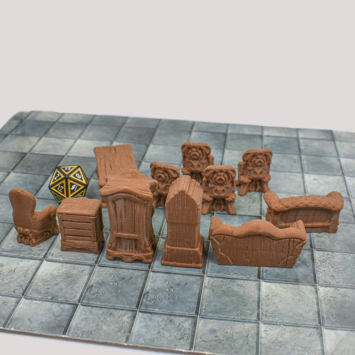 dnd terrain Steampunk Furniture scatter dnd terrain pieces-Scatter Terrain-EC3D- GriffonCo Shoppe