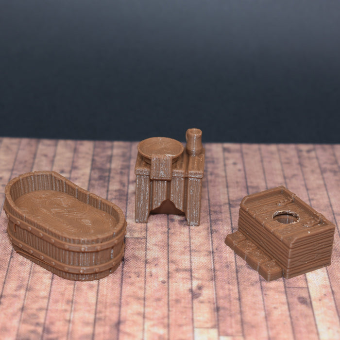 dnd terrain pieces Tavern and Inn accessories for fantasy tabletop wargaming-Scatter Terrain-EC3D- GriffonCo Shoppe